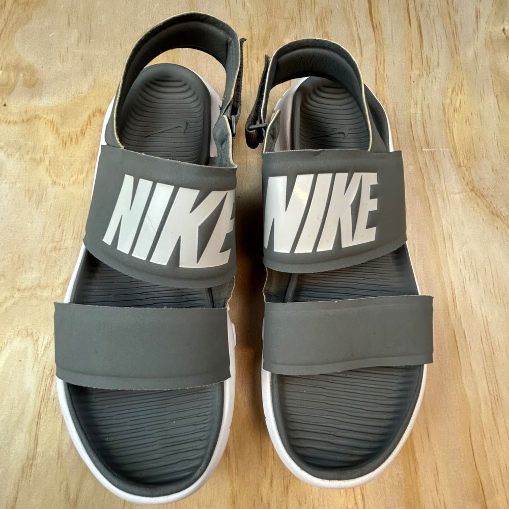 Nike Tanjun Sandal Dark Stucco Grey Sport Slide 882694-002 Womens 9